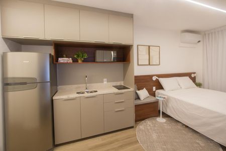 Cozinha de kitnet/studio para alugar com 1 quarto, 29m² em Campo Belo, São Paulo