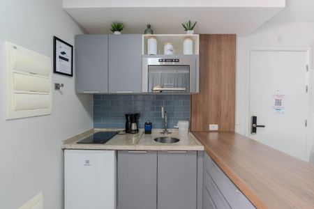 Studio para alugar com 22m², 1 quarto e 1 vaga Studio para alugar com 22m², 1 quarto e 1 vagaCozinha