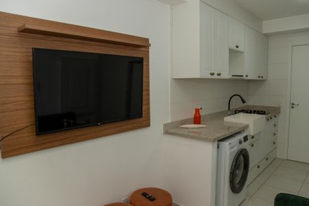 Sala de apartamento para alugar com 1 quarto, 27m² em Jardim Caravelas, São Paulo