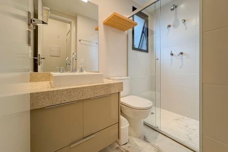 Studio para alugar com 24m², 1 quarto e sem vaga Studio para alugar com 24m², 1 quarto e sem vagaBanheiro