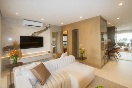 Sala de apartamento à venda com 2 quartos, 81m² em Brooklin, São Paulo