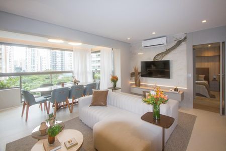 Sala de apartamento à venda com 2 quartos, 81m² em Brooklin, São Paulo