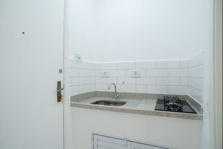 Cozinha de kitnet/studio para alugar com 1 quarto, 20m² em Bela Vista, São Paulo