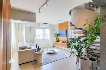 Sala de apartamento à venda com 3 quartos, 185m² em Brooklin Novo, São Paulo