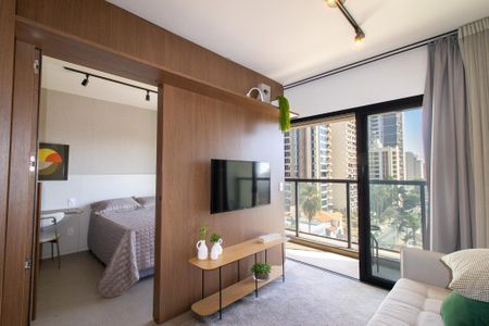 Sala de apartamento para alugar com 1 quarto, 42m² em Cambuí, Campinas