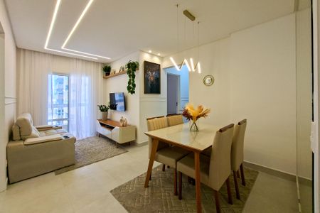 Sala de apartamento para alugar com 2 quartos, 67m² em Canto do Forte, Praia Grande
