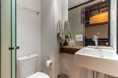 Banheiro de kitnet/studio para alugar com 1 quarto, 11m² em Campos Elíseos, São Paulo