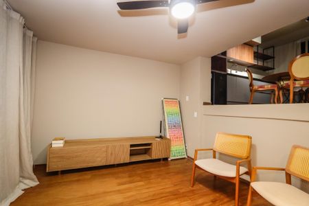 Sala de apartamento à venda com 1 quarto, 54m² em Vila Tramontano, São Paulo