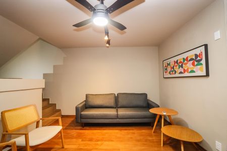 Sala de apartamento à venda com 1 quarto, 54m² em Vila Tramontano, São Paulo