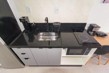 Studio para alugar com 25m², 1 quarto e sem vagaDetalhe - Cozinha