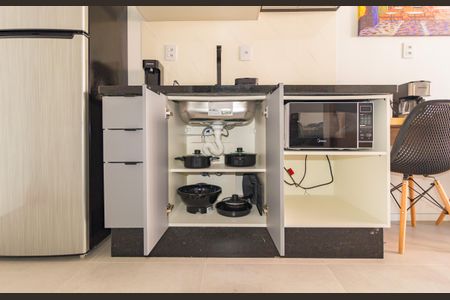 Studio para alugar com 25m², 1 quarto e sem vagaDetalhe - Cozinha