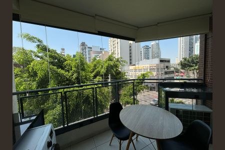 Varanda da Sala de apartamento à venda com 1 quarto, 32m² em Pinheiros, São Paulo