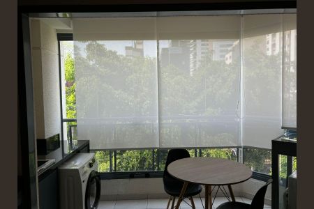 Varanda da Sala de apartamento à venda com 1 quarto, 32m² em Pinheiros, São Paulo