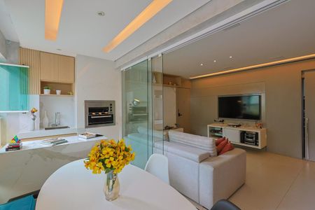 Sala de apartamento à venda com 3 quartos, 113m² em Vila da Serra, Nova Lima