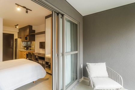 Studio à venda com 26m², 1 quarto e sem vagaVaranda