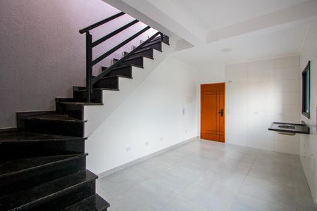 Sala/Cozinha de apartamento à venda com 2 quartos, 90m² em Vila Tibiriçá, Santo André