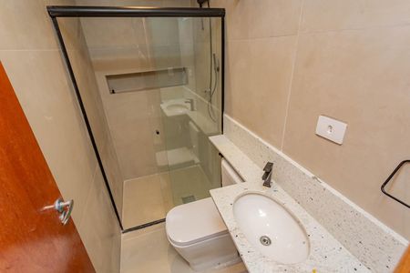 Banheiro de kitnet/studio para alugar com 1 quarto, 33m² em Aclimação, São Paulo