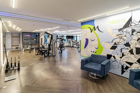 Studio para alugar com 34m², 1 quarto e sem vaga Studio para alugar com 34m², 1 quarto e sem vagaÁrea comum - Academia