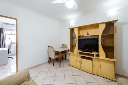 Sala de apartamento para alugar com 1 quarto, 40m² em José Menino, Santos