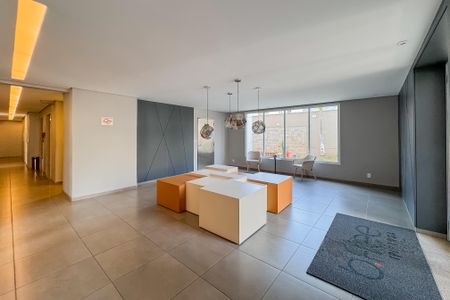 Studio à venda com 45m², 1 quarto e 2 vagasHall social