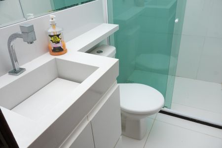 Casa de condomínio para alugar com 159m², 3 quartos e 1 vagaBanheiro da Suíte 1