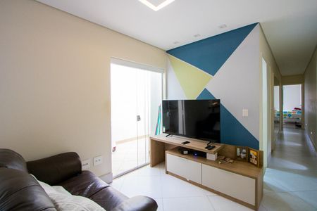 Sala de apartamento à venda com 3 quartos, 80m² em Campestre, Santo André