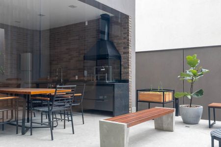 Studio para alugar com 27m², 1 quarto e sem vaga Studio para alugar com 27m², 1 quarto e sem vagaÁrea comum - Churrasqueira