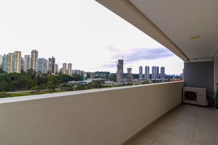 Varanda da Sala de apartamento à venda com 1 quarto, 60m² em Santo Amaro, São Paulo