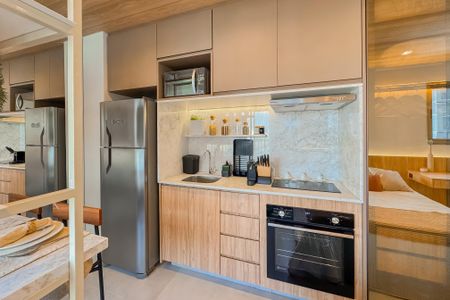 Studio para alugar com 26m², 1 quarto e sem vaga Studio para alugar com 26m², 1 quarto e sem vagaCozinha