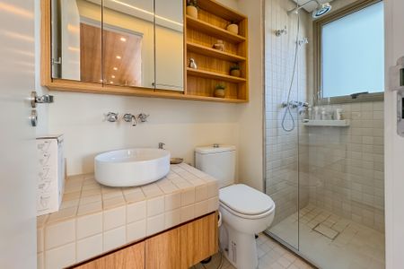 Studio para alugar com 26m², 1 quarto e sem vaga Studio para alugar com 26m², 1 quarto e sem vagaBanheiro