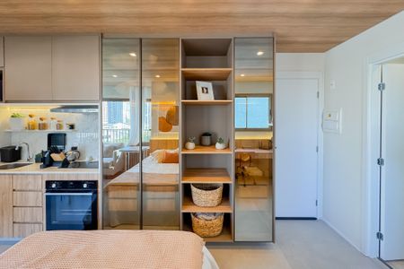 Studio para alugar com 26m², 1 quarto e sem vaga Studio para alugar com 26m², 1 quarto e sem vagaArmários