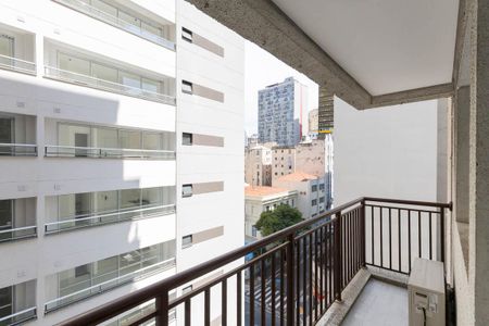 Varanda de apartamento à venda com 1 quarto, 32m² em Centro Histórico de São Paulo, São Paulo