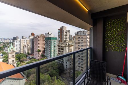 Varanda de kitnet/studio à venda com 1 quarto, 21m² em Jardim Paulista, São Paulo