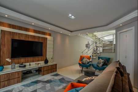 Sala de casa à venda com 3 quartos, 161m² em Vila Scarpelli, Santo André