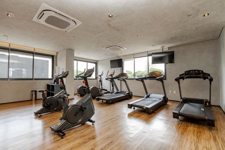 Studio para alugar com 26m², 1 quarto e sem vaga Studio para alugar com 26m², 1 quarto e sem vagaAcademia