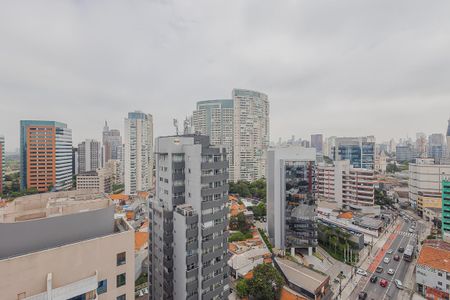 Vista da Varanda de apartamento à venda com 1 quarto, 49m² em Pinheiros, São Paulo