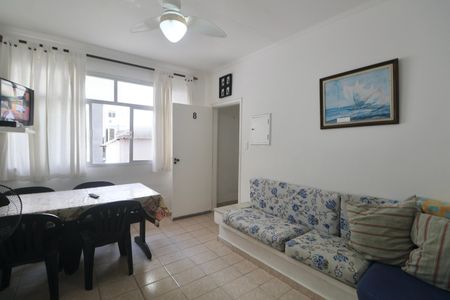 Sala de apartamento para alugar com 2 quartos, 60m² em Barra Funda, Guarujá