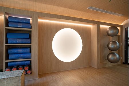 Studio à venda com 23m², 1 quarto e sem vaga Studio à venda com 23m², 1 quarto e sem vagaÁrea comum - Sala de Pilates