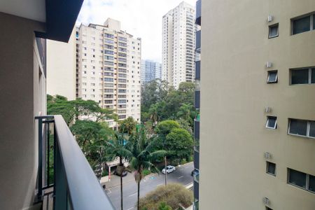 Sala - Vista de apartamento à venda com 1 quarto, 46m² em Campo Belo, São Paulo