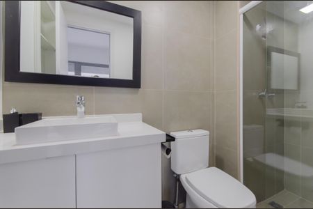 Banheiro de kitnet/studio para alugar com 1 quarto, 40m² em Vila Mariana, São Paulo