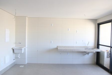 Sala e Cozinha de apartamento para alugar com 3 quartos, 74m² em Setor Aeroporto, Goiânia