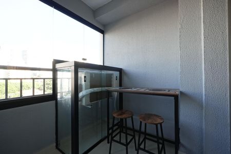 Studio para alugar com 32m², 1 quarto e sem vagaVaranda