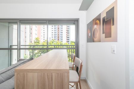 Sala de apartamento à venda com 1 quarto, 34m² em Indianópolis, São Paulo