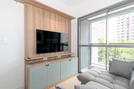 Sala de apartamento à venda com 1 quarto, 34m² em Indianópolis, São Paulo