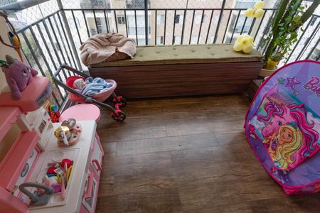 Varanda da sala de apartamento à venda com 2 quartos, 67m² em Centro, Diadema