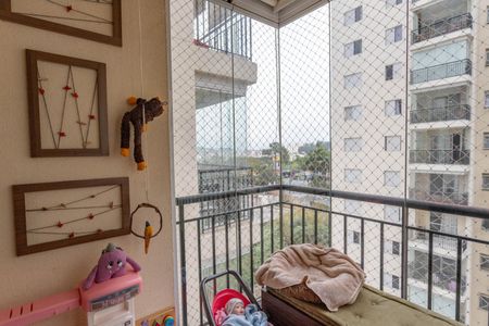 Varanda da sala de apartamento à venda com 2 quartos, 67m² em Centro, Diadema
