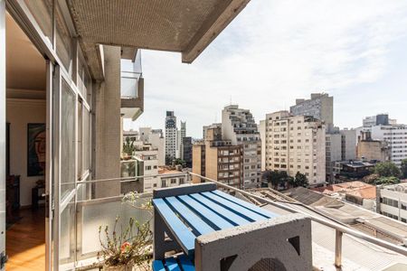Varanda da Sala de apartamento à venda com 3 quartos, 200m² em Vila Buarque, São Paulo