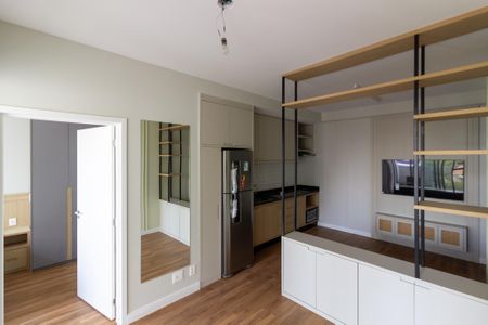 Sala/Cozinha de apartamento para alugar com 1 quarto, 49m² em Vila Madalena, São Paulo