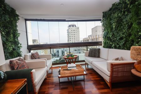 Varanda da Sala de apartamento para alugar com 2 quartos, 114m² em Jardim Paulista, São Paulo