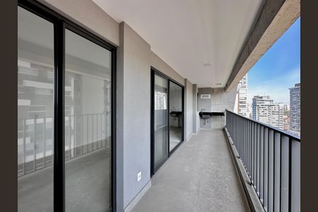 Varanda da Sala de apartamento à venda com 2 quartos, 71m² em Jardim das Acacias, São Paulo